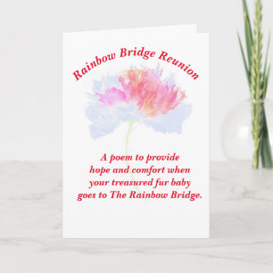 Gedicht: vergoeding van het verlies aan huisdieren kaart