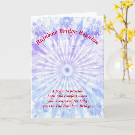 Gedicht: vergoeding van het verlies aan huisdieren kaart (Gele Bloem)