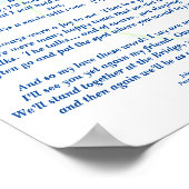 Gedicht: Verspreid naar een overleden FL-Poster Poster (Hoek)