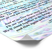 Gedicht: Verspreid naar een overleden PBP-Poster Poster (Hoek)