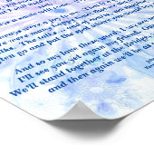 Gedicht: Verspreid naar een overleden Pet Poster M (Hoek)