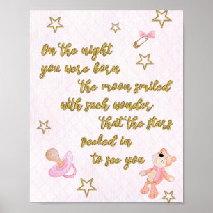 Gedicht voor de kinderkamer of slaapkamer van een poster