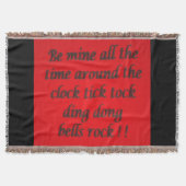 Gedicht voor een geliefde gemengde kleuren fancy s deken (Voorkant)