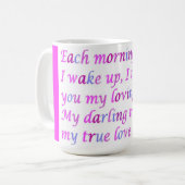 Gedicht voor een geliefde gemengde kleuren fancy s koffiemok (Voorkant links)