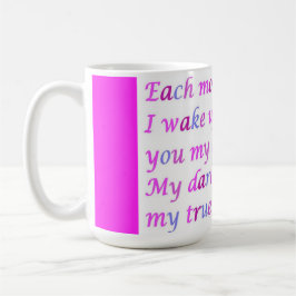 Gedicht voor een geliefde gemengde kleuren fancy s koffiemok