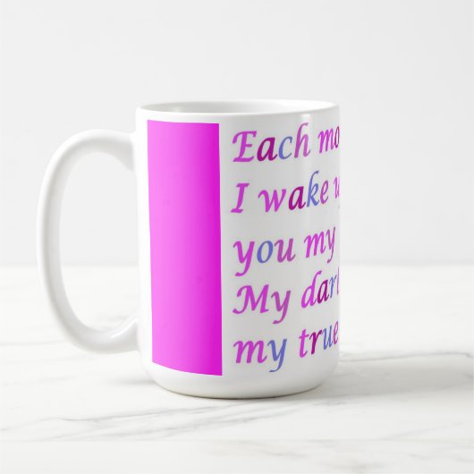 Gedicht voor een geliefde gemengde kleuren fancy s koffiemok (Links)