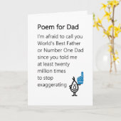 Gedicht voor papa - een grappig Vaderdag gedicht Kaart (Gele Bloem)