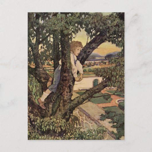  gedicht, vreemd land door Jessie Willcox Smith Briefkaart (Voorkant)