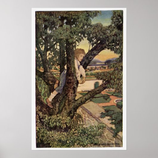  gedicht, vreemd land door Jessie Willcox Smith Poster (Voorkant)