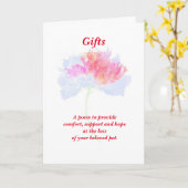 Gedicht: Vrouw Pet Loss Sympathy FL Gevouwen Kaart (Gele Bloem)