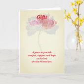 Gedicht Vrouw Pet Loss Sympathy FLST Gevouwen Kaar Kaart (Gele Bloem)