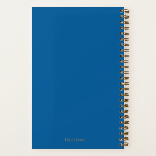 "Gedichten" Gedichtenjournaal in blauw & goud Notitieboek (Achterkant)