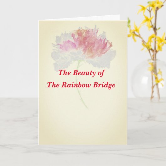 Gedichtenreünie bij de Regenboogbrug gevouwen Kaar Kaart (Gele Bloem)