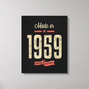 Gediend in 1959, Birthday Gift Canvas Afdruk