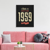 Gediend in 1959, Birthday Gift Canvas Afdruk (Insitu (Woonkamer))