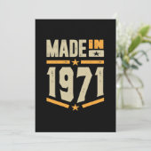 Gediend in 1971, Birthday Gift Bedankkaart (Staand voorkant)