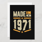 Gediend in 1971, Birthday Gift Bedankkaart (Voorkant / Achterkant)