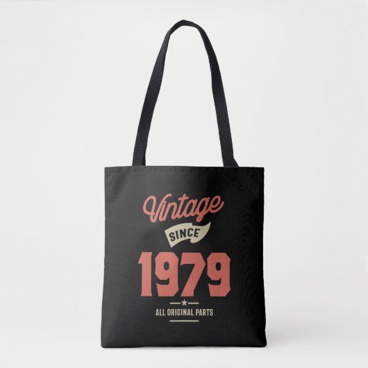 Gediend in 1979, Birthday Gift Tote Bag (Voorkant)