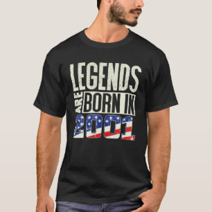 Gediend in legende geboren in 2001  19 jaar oud t-shirt