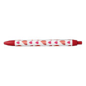 Gedifferentieerd en vast rood roze hartenpatroon blauwe inkt pen (Voorkant)