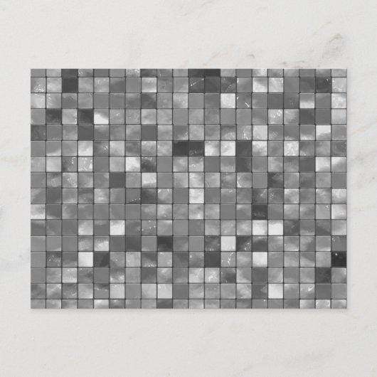 Gedifferentieerd zwart-wit tapijtpatroon briefkaart (Voorkant)