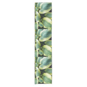 Gedifferentieerde Hosta Leaves Floral Korte Tafelloper (Voorkant)