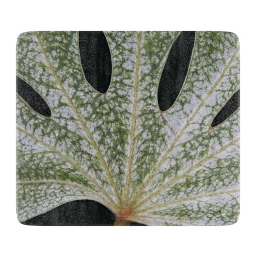 Gedifferentieerde Japanse Fatsia Leaf Floral Snijplank (Voorkant)