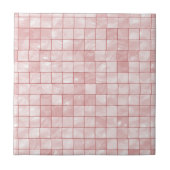 Gedifferentieerde pasta, Girly Pink Tile Pattern Tegeltje (Voorkant)