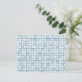 Gedifferentieerde patroonpasta Aqua Tile Briefkaart (Staand voorkant)
