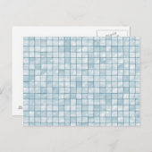 Gedifferentieerde patroonpasta Aqua Tile Briefkaart (Voorkant / Achterkant)