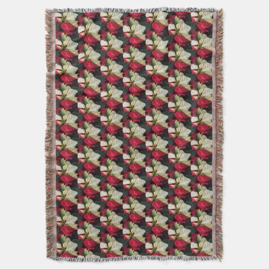 Gedifferentieerde Poinsettia Floral Pattern Deken (Voorkant Verticaal)