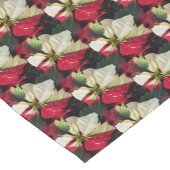 Gedifferentieerde Poinsettia Floral Pattern Holida Korte Tafelloper (Hoek)