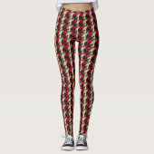 Gedifferentieerde Poinsettia Floral Pattern Leggings (Voorkant)