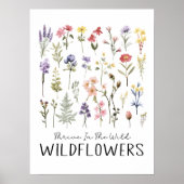 gedijen in het wild | Botanische wilde bloemen Poster (Voorkant)