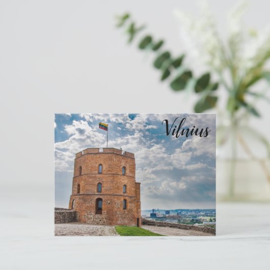 Gediminas-toren in Vilnius, Briefkaart Litouwen (Staand voorkant)