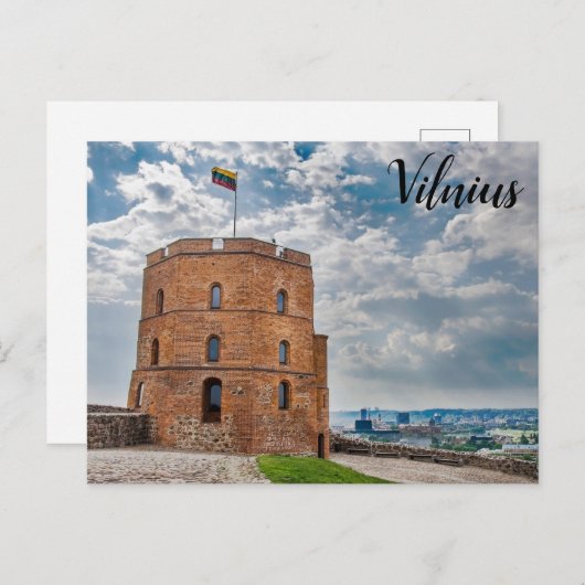 Gediminas-toren in Vilnius, Briefkaart Litouwen (Voorkant / Achterkant)