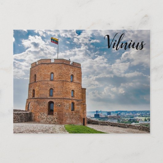 Gediminas-toren in Vilnius, Briefkaart Litouwen (Voorkant)