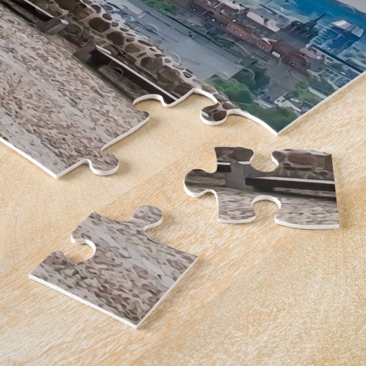 Gediminas-toren in Vilnius, Litouwen Jigzaag Puzzl Legpuzzel (Zijkant)