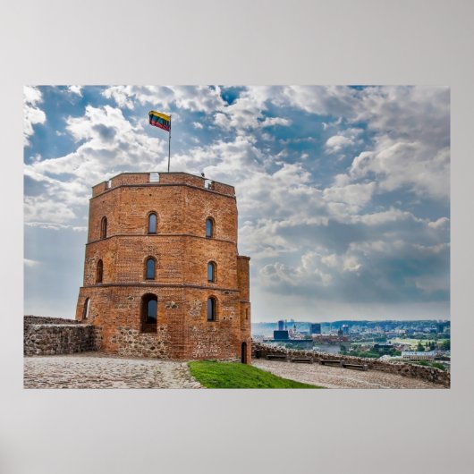 Gediminas-toren in Vilnius, Litouwen Poster (Voorkant)