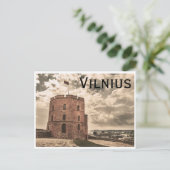 Gediminas-toren van Vilnius Briefkaart (Staand voorkant)