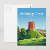 Gediminastoren Litouwen Briefkaart (Voorkant / Achterkant)