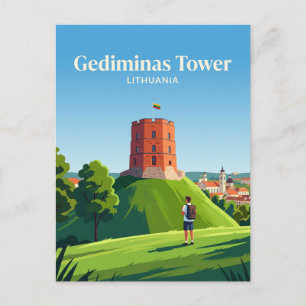 Gediminastoren Litouwen Briefkaart