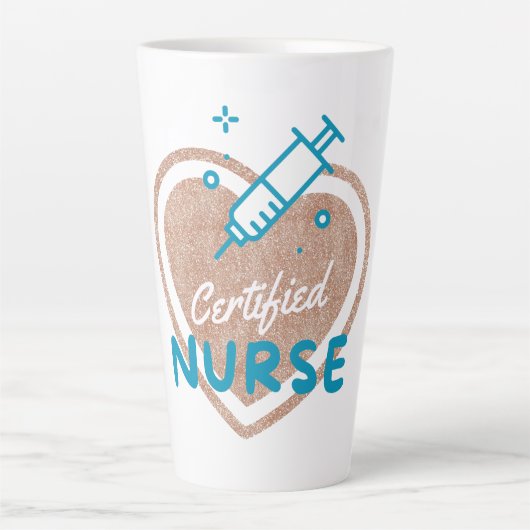 gediplomeerd verpleegster latte mok (Voorkant)