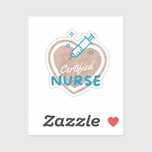 gediplomeerd verpleegster sticker (Vel)