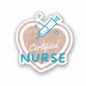 gediplomeerd verpleegster sticker (Voorkant)