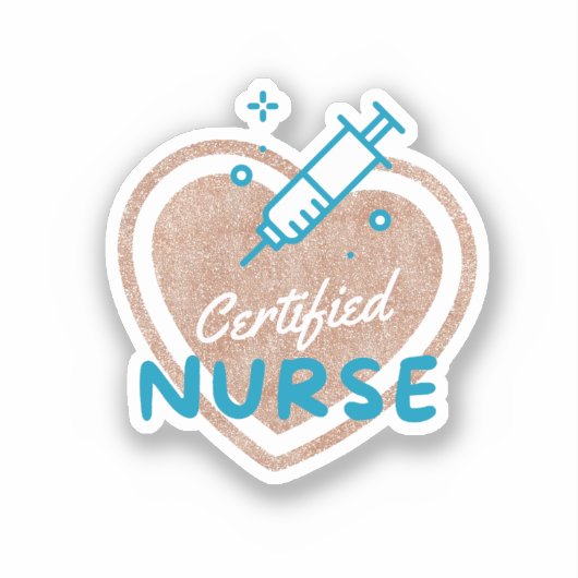 gediplomeerd verpleegster sticker (Voorkant)