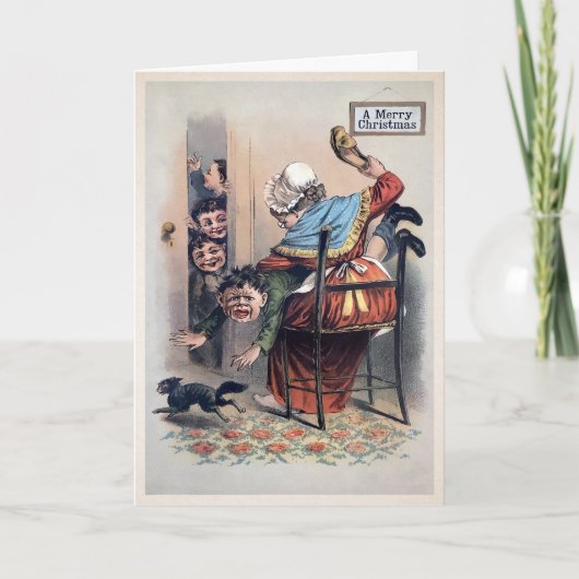 gedisciplineerde kerstkaart feestdagen kaart (Voorkant)