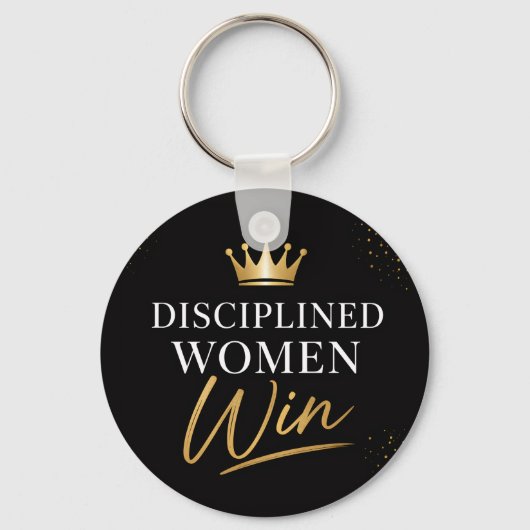 Gedisciplineerde Vrouwen Winnen Planner Sleutelhanger (Voorkant)