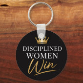 Gedisciplineerde Vrouwen Winnen Planner Sleutelhanger (Achterkant)