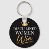 Gedisciplineerde Vrouwen Winnen Planner Sleutelhanger (Achterkant)